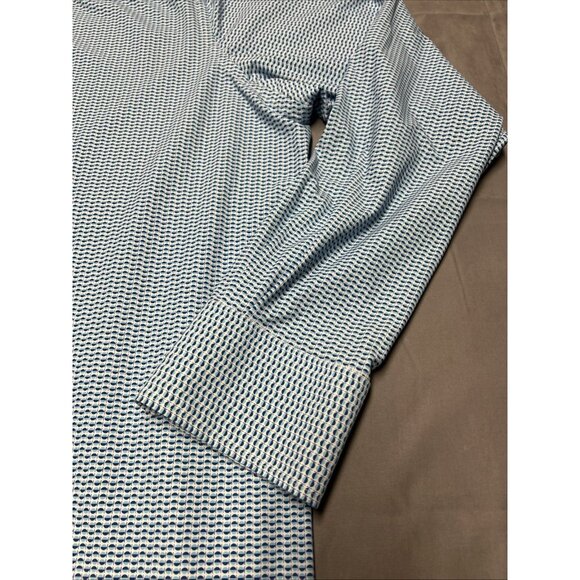 J Hilburn Geometric Blue/White Men's Size 3XL Casual Long Sleeve Button Down - Picture 13 of 16